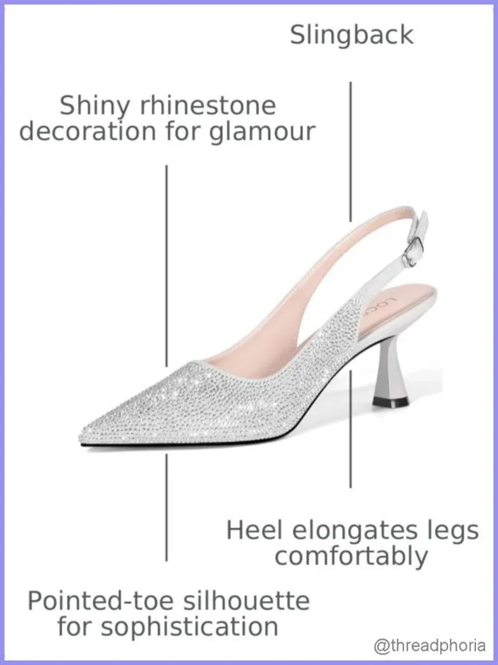 Women's Rhinestone Kitten Heels Slingback Dress Pumps Sparkly Low Heel Shoes